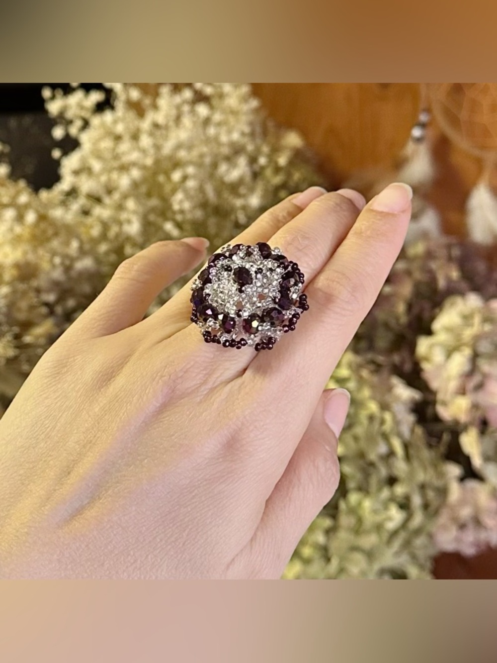 Beaded Ring Size 7
